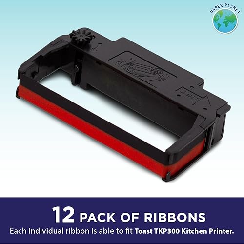 Miniatura 2 de Paper Planet - Cintas de impresora de tinta roja y negra para impresora de cocina tostada 12 cintas TKP300 SNBC BTP-M300