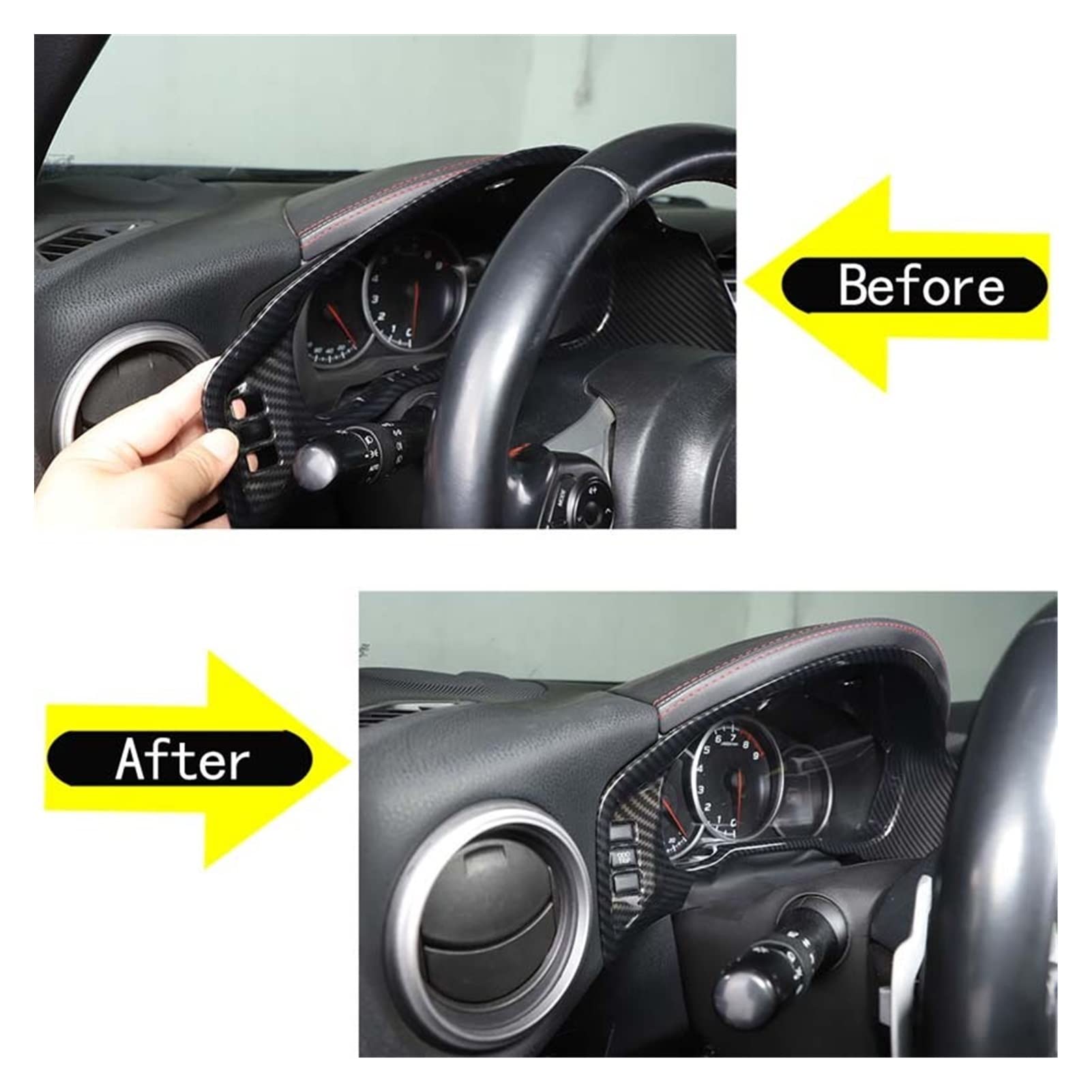 MXauto Carbon Fiber Look Dashboard Instrument Trim Cover For Toyota 86 / Subaru BRZ 2012-2020