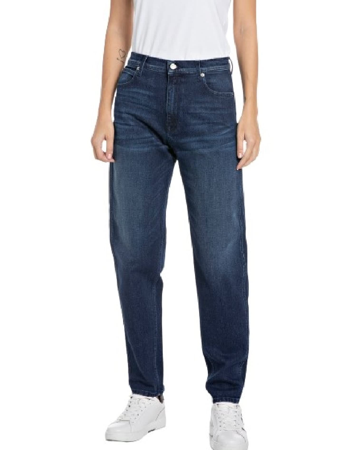 REPLAY Damen Jeans Keida Baloon-Fit, Dark Blue 007 (Blau), 25W / 28L
