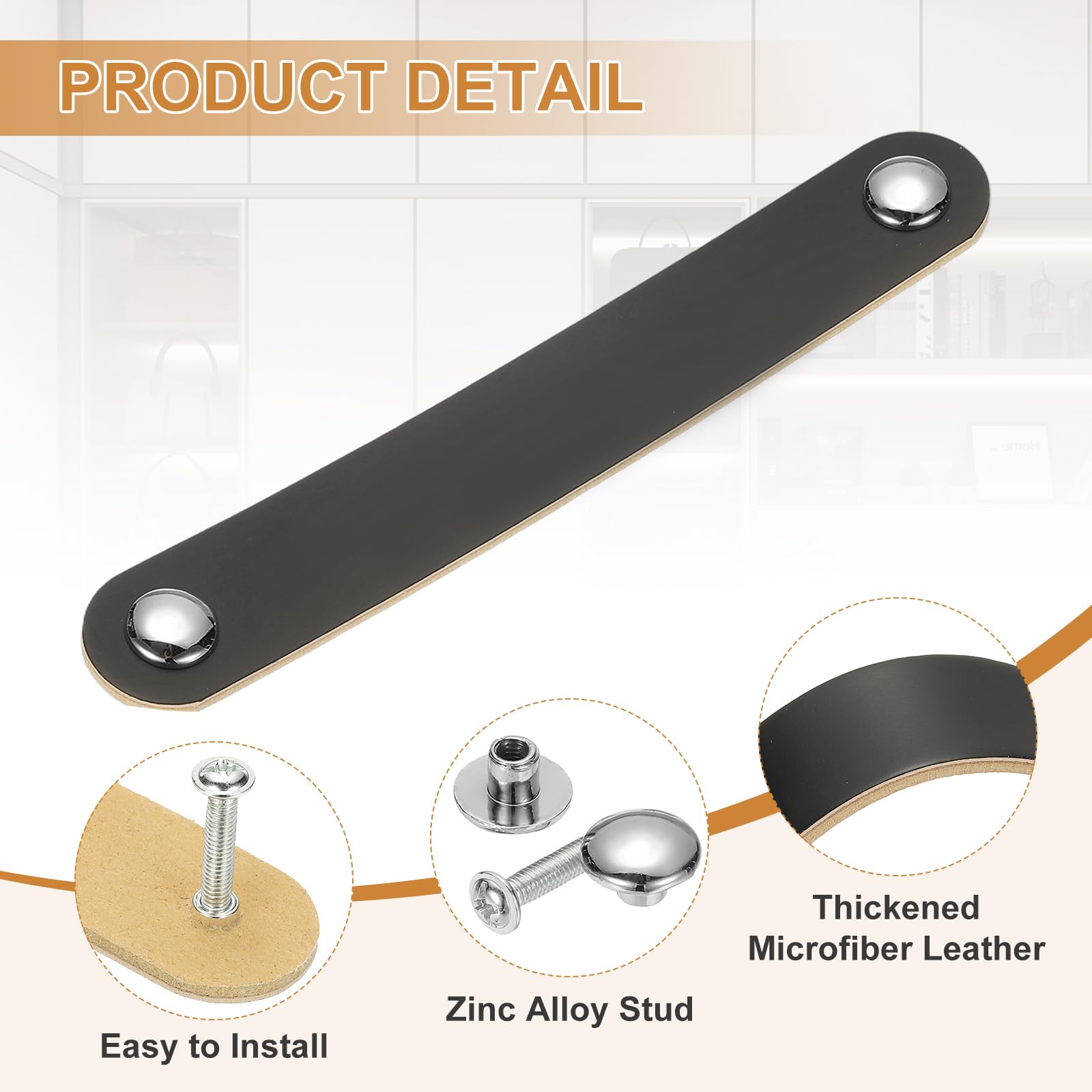 PATIKIL Leather Drawer Pulls - Image 3