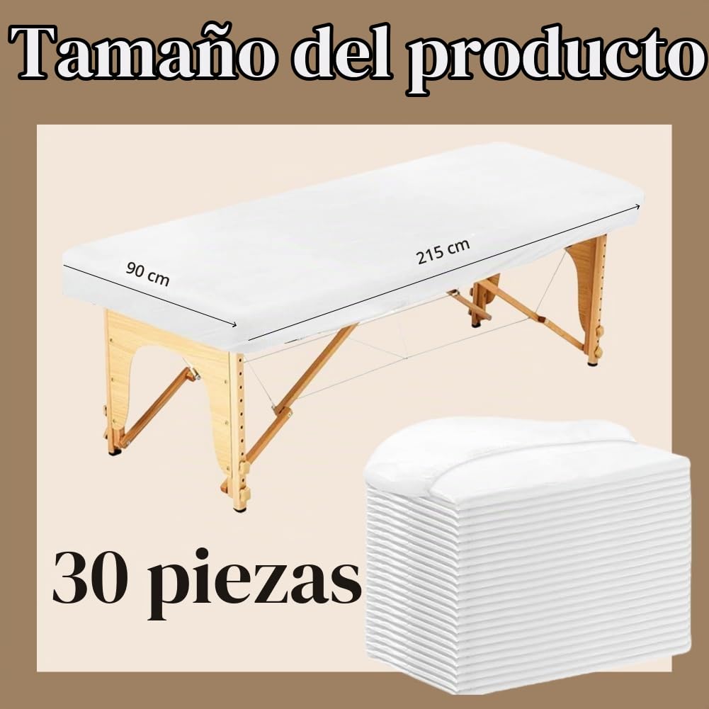 Sábanas Desechables,30pcs Funda para Camilla de Masaje con Orificio Facial,Fundas Elásticas para Camillas de Masaje con Agujero,Sábanas Tensoras Desechables,Sábanas Lavables,Funda de Cama de Masaje