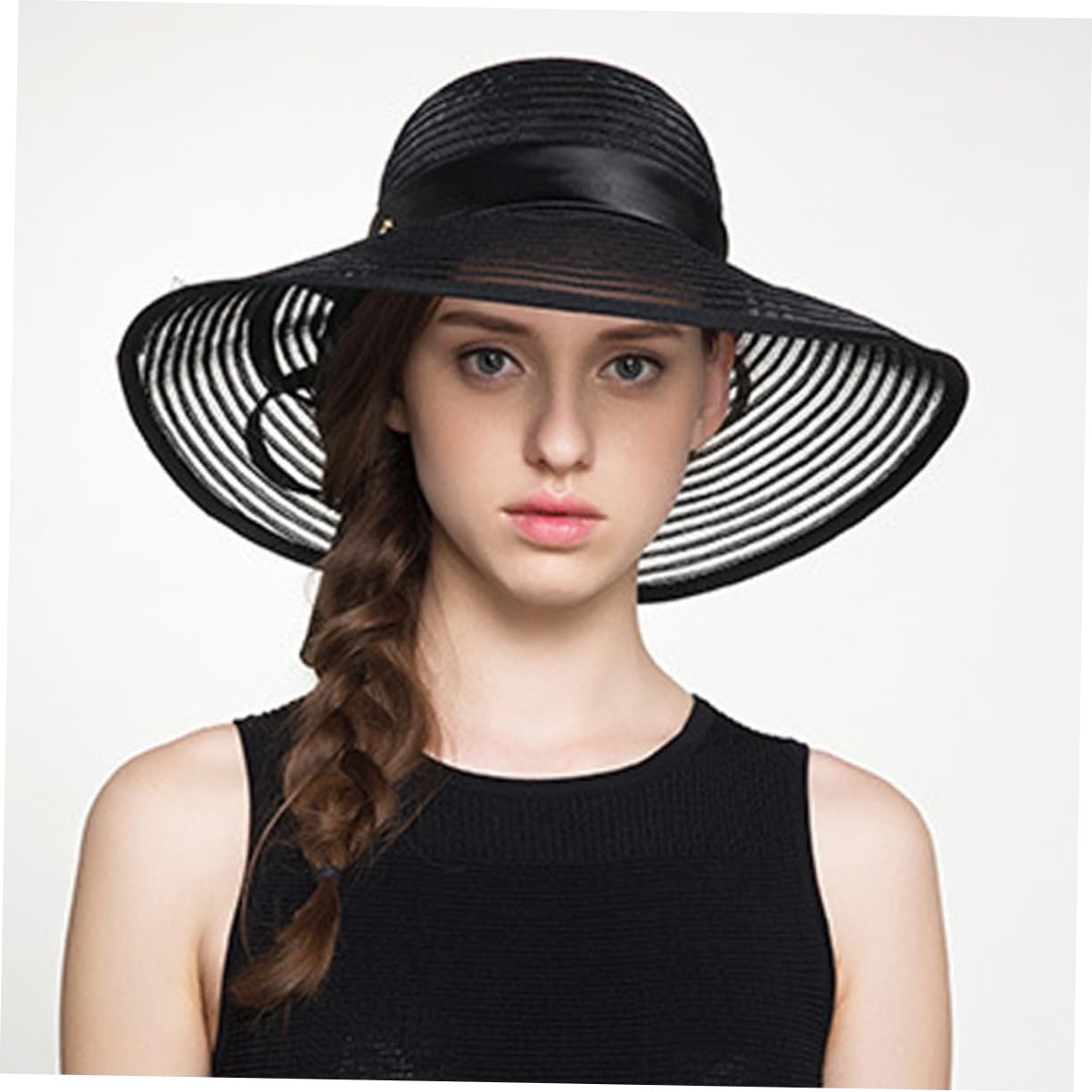 BESPORTBLE 3 Pièces Chapeau de Plage Femme Large Chapeau et Respirant Nœud Délicat pour Activités Extérieures et Jardinage