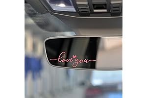 2x Pink Love Car Mirror Decals: Express Your Love with Style