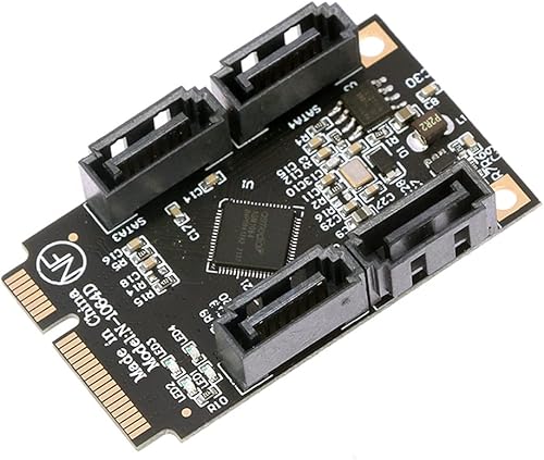 Miniatura 9 de NFHK Mini PCI-E PCI Express a SATA 3.0 adaptador de cuatro puertos convertidor 6Gbps tarjeta de extensión de disco duro para SSD