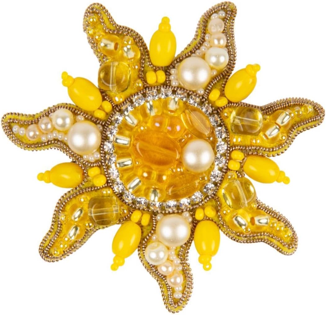 Crystal Art Beadwork kit for Creating Brooch "Snowflake" BP-352C