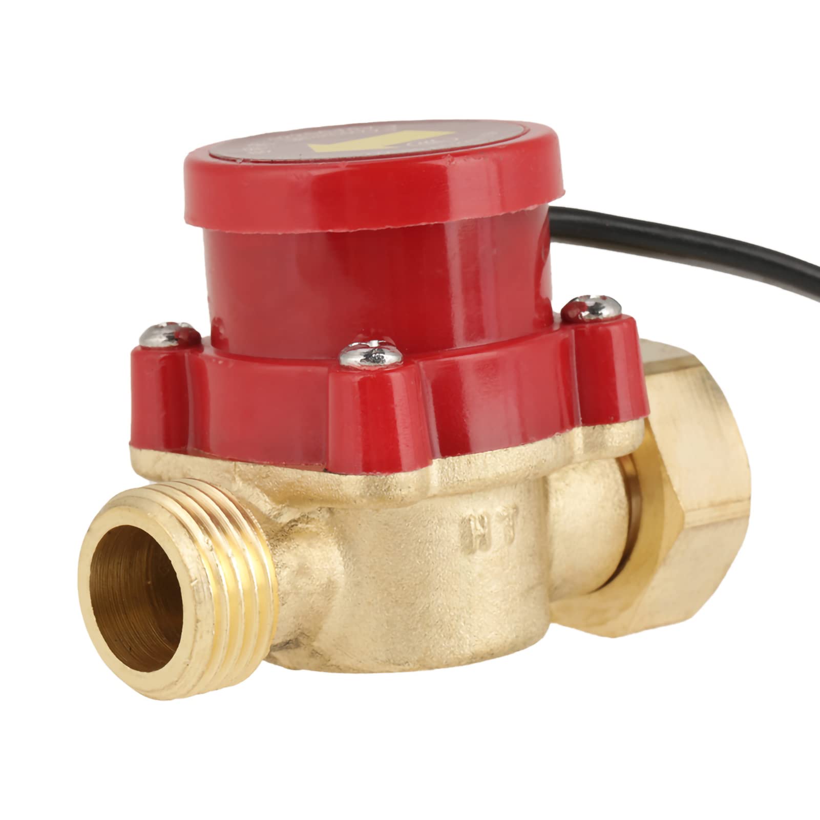 ANKROYU 1PCS HT-60 0.5a 220V AC G3/4" Port Commutateur De Capteur De Débit D'eau En Laiton, Moniteur De Débit En Ligne à Filetage 3/4" Pour la Détection Et le Contrôle des Tuyaux De Liquide