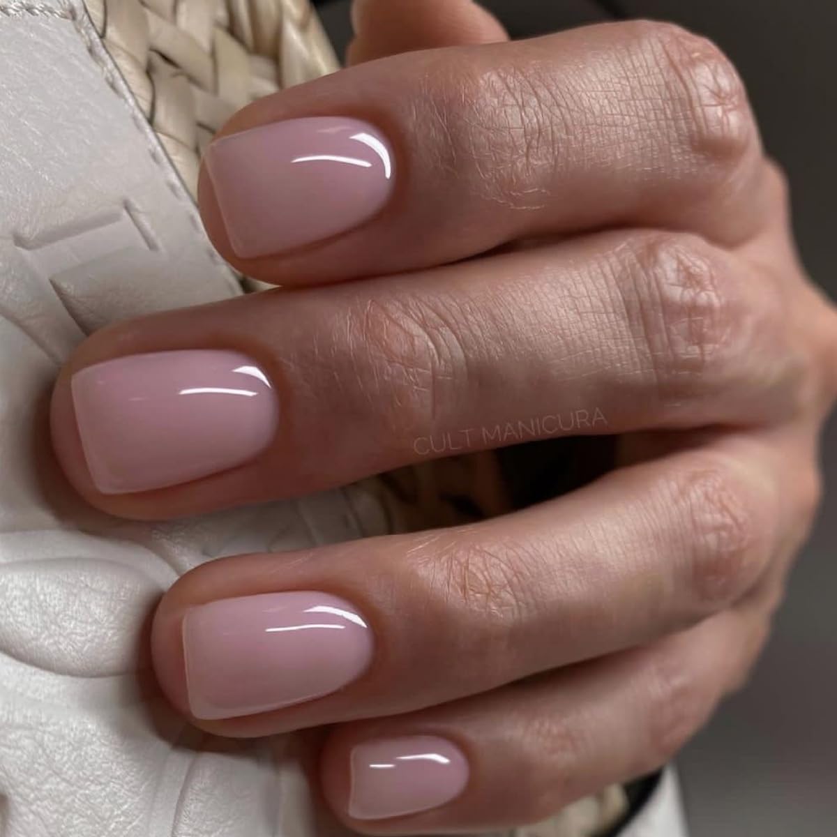 JUSTOTRY 24 Pcs Glossy Milky and Pink Solid Press on Nails Short Designs,False Nails Oval,French Almond Stick on Nails for Women and Teens,Pretty Fake Nail for Girls Nail Art — view 61