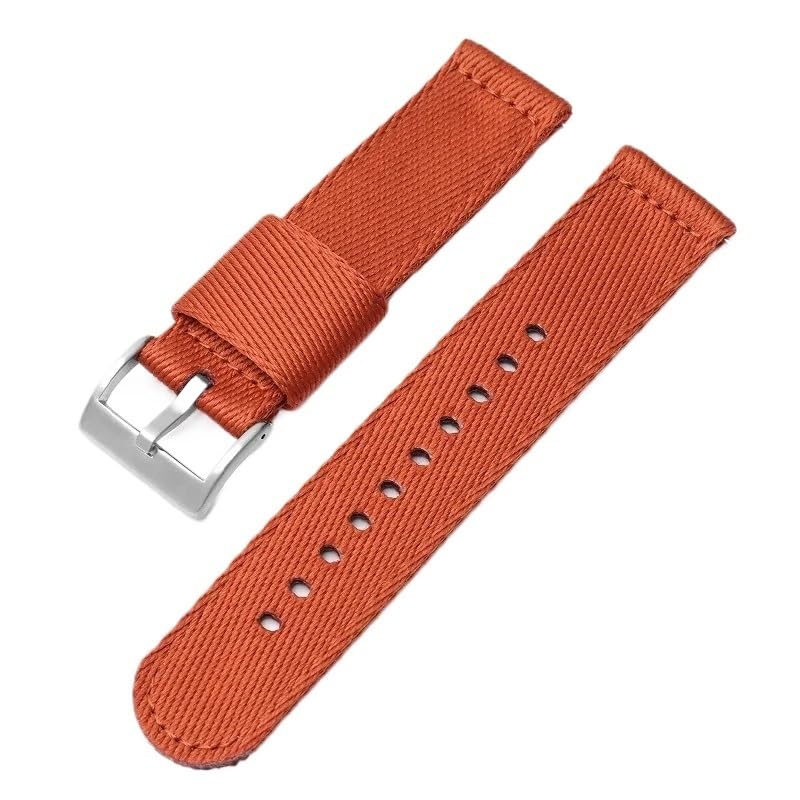Bracelet Blancpain X 20mm nylon orange avec boucle acier robuste