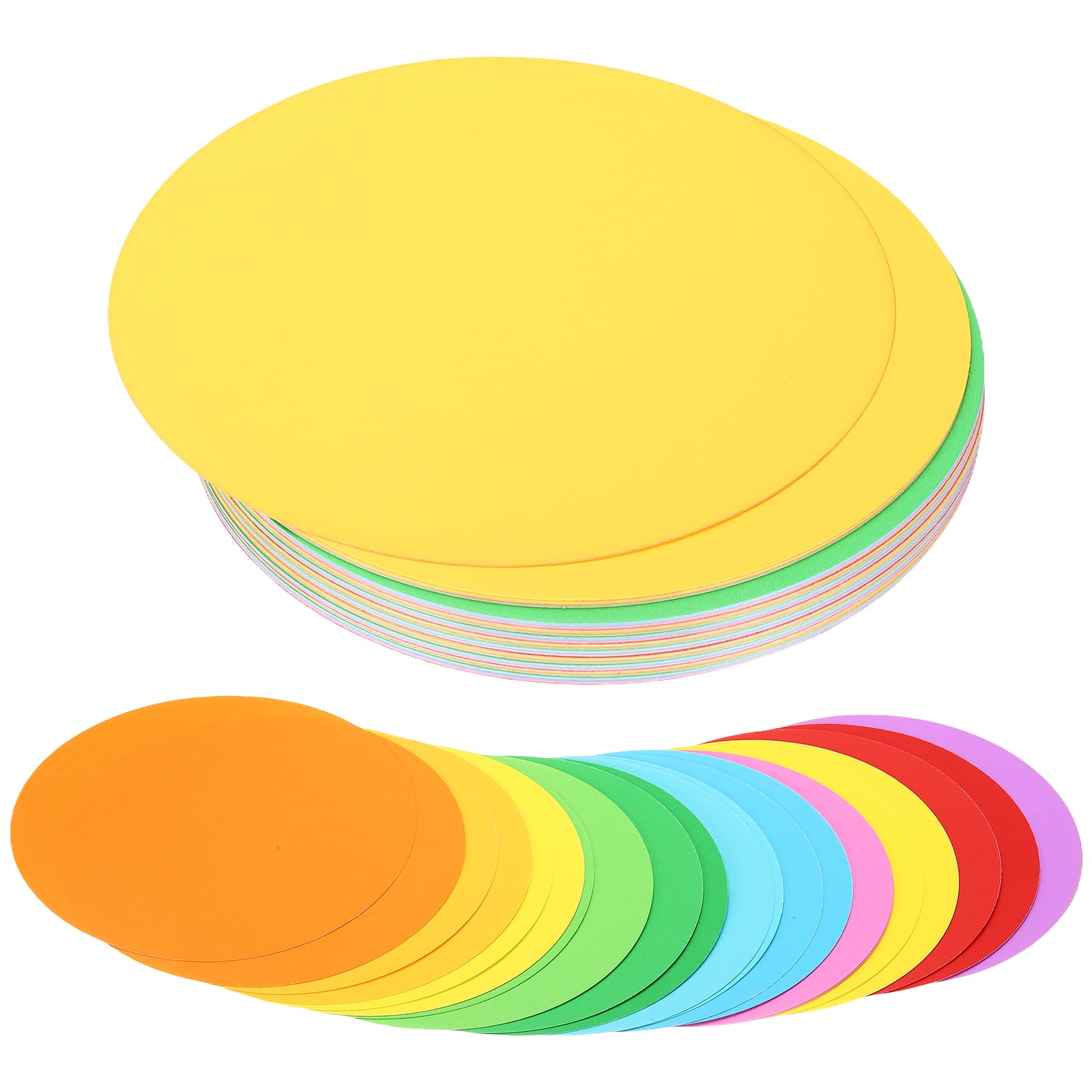 PATIKIL 8 Inch Circle Cutouts Paper, 100 Pcs Circle Card Stock 200gsm/75lb Round Cutouts for DIY Craft Projects Classroom Bulletin Board Decoration, 10 Colors Mix