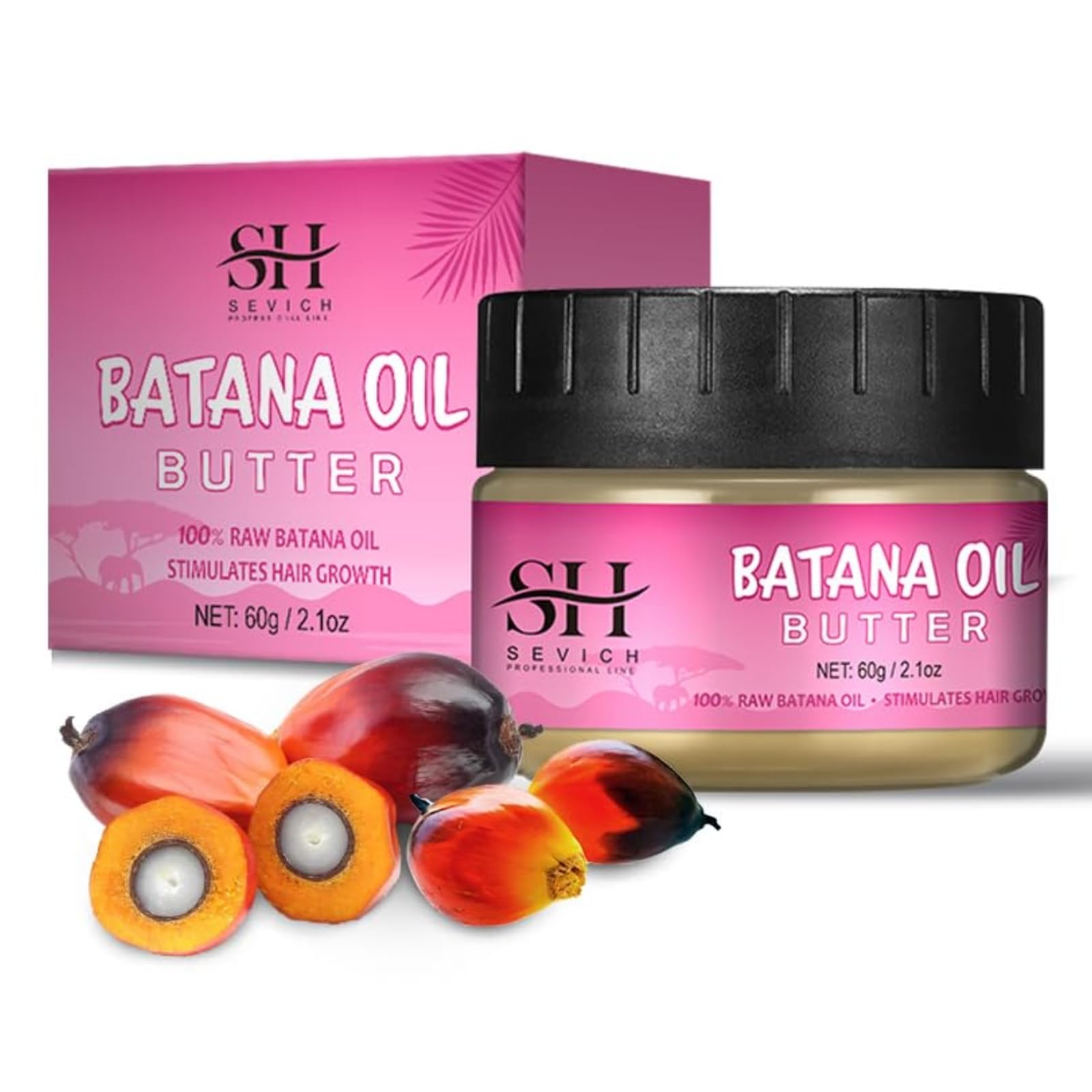 Batana Oil Hair Butter for Hair Growth 60G, Pure 100% Raw Batana Oil Paste for Hair Growth Organic Natural Hairs Growth Oils Effective Against Hairs Loss, Promote Regrowth & Repair