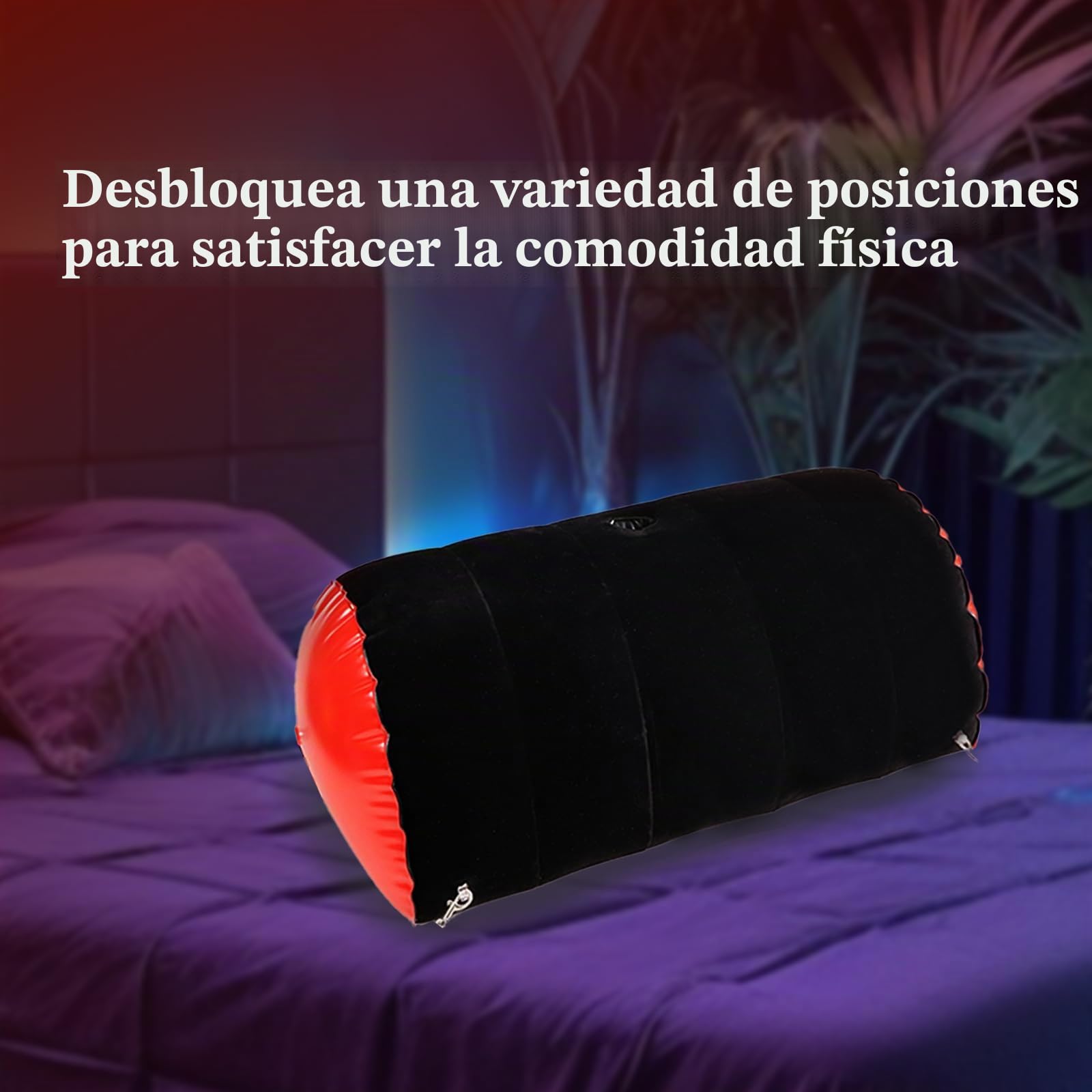 Cojín BDSM,Cojín soporte para consolador Kit de lazos con esposas para muñecas y muslos, innovador para mujeres y parejas, cojín inflable,juguetes sexuales multifuncionales
