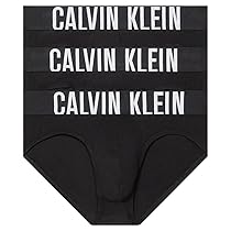 Calvin Klein Hip Brief 3Pk 000NB3607A Slip a Vita Bassa, Nero (Black, Black, Black), L Uomo
