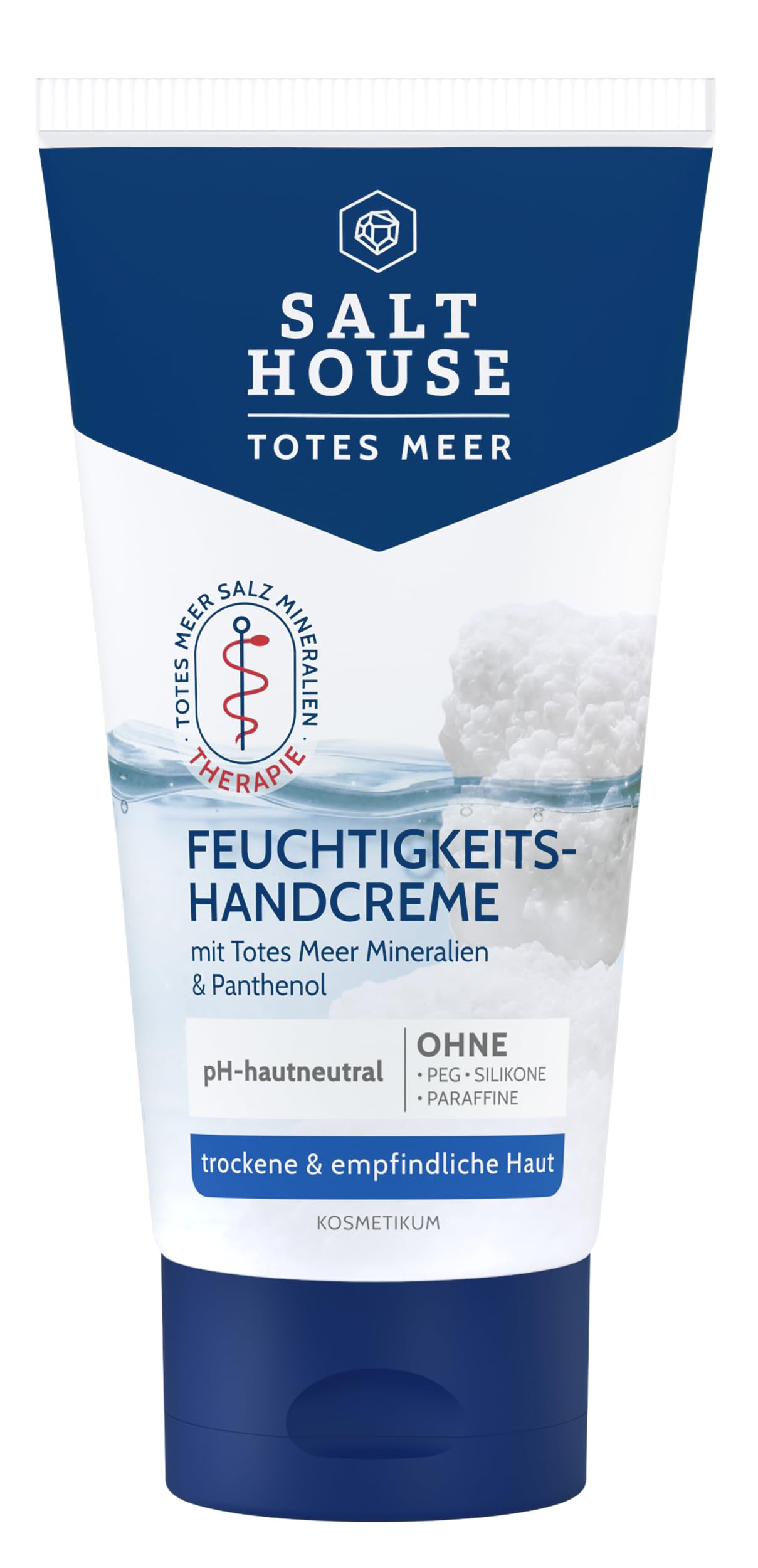 Salthouse Totes Meer Therapie Feuchtigkeits-Handcreme, mit Arganöl und Sheabutter für trockene, empfindliche Hände, schnell einziehend, pflegt & schützt, 75ml