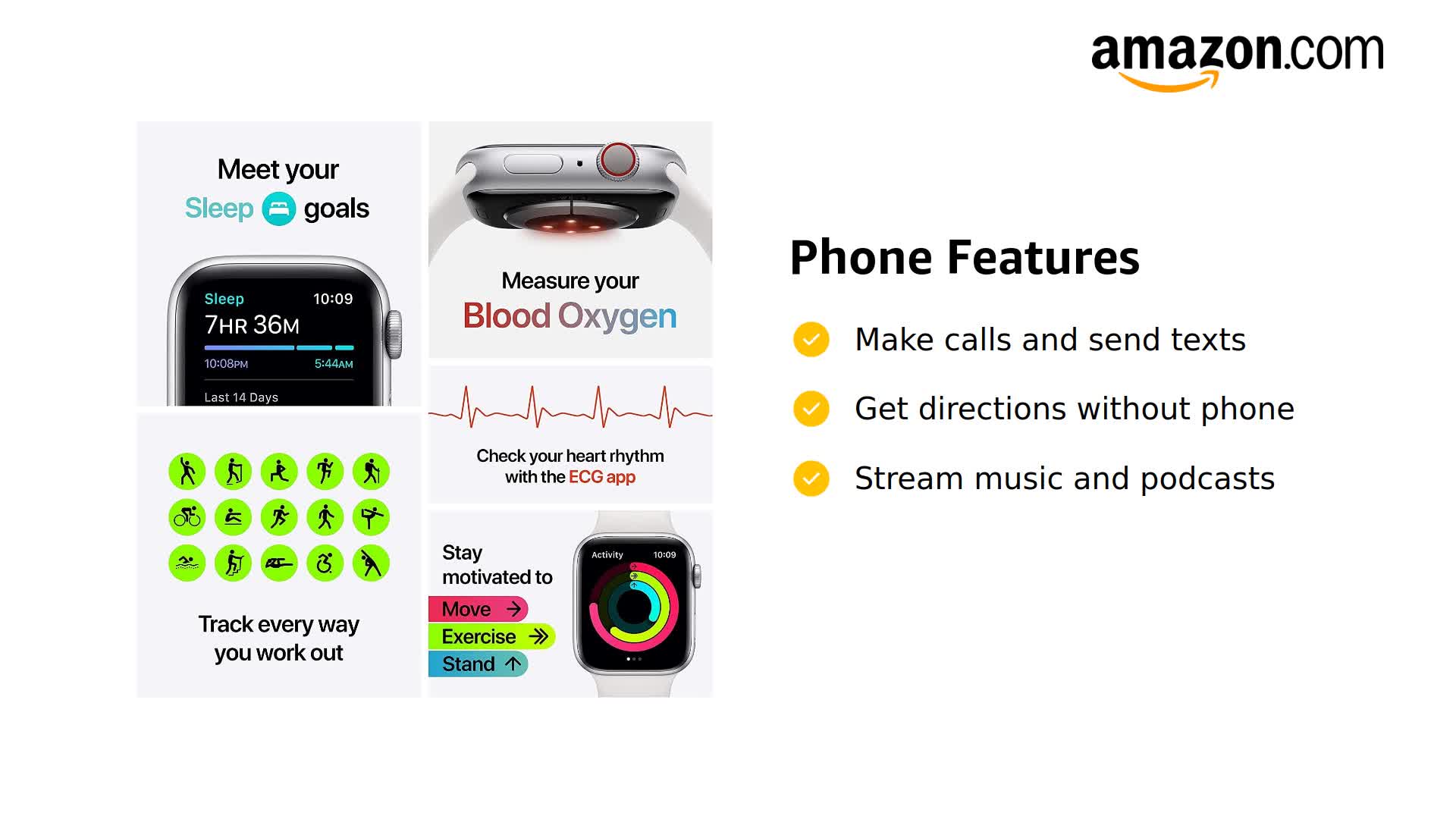 Amazon.com: Apple Watch Series 6 (GPS + Cellular, 44mm