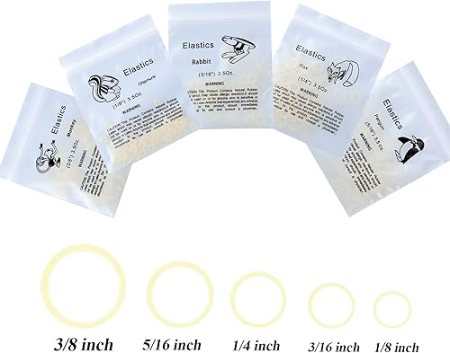 Miniatura 2 de Bandas elásticas de ortodoncia, paquete de 500 bandas de goma pequeñas de fuerza media, trenzas de pelo para rastas para arreglar el espacio de los