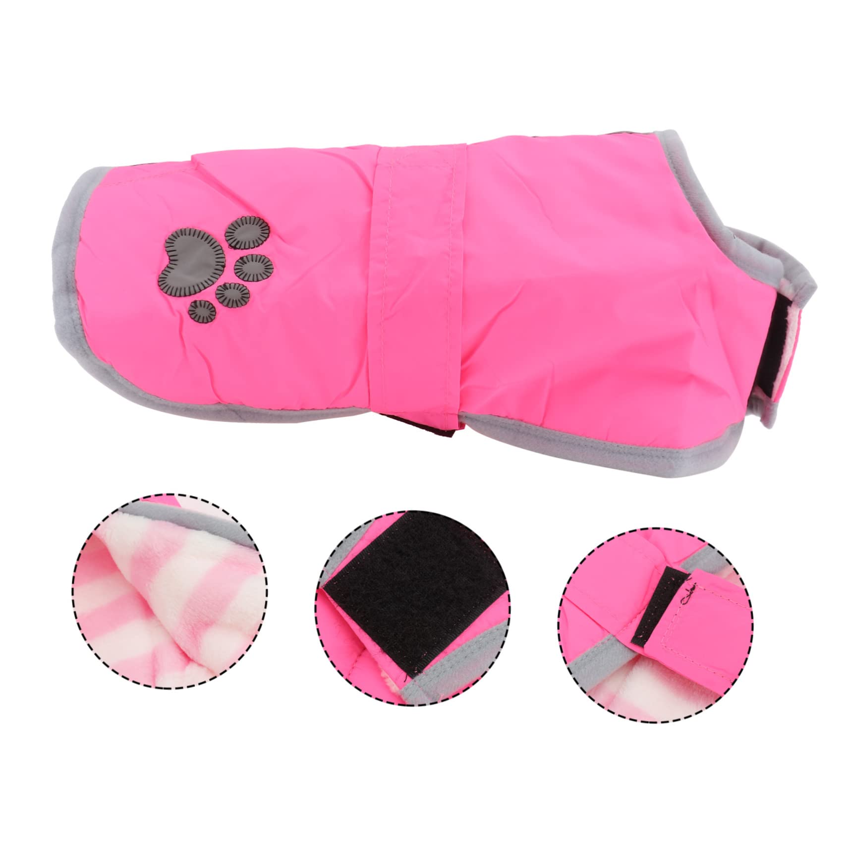 FOMIYES 2 Stücke Welpen Warme Mantel Loft Und Reversible Hund Jacke Fleece Futter Reflektierende Für Walking