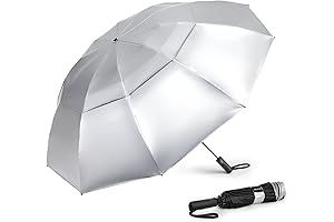 G4Free 46/54/62 Large Reverse Travel Umbrella with Double Canopy for Unparalleled Sun Blocking