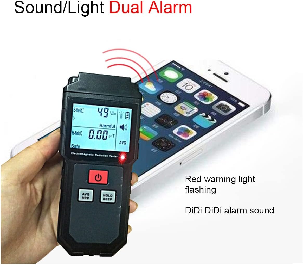 GENYS High Sensitivity Digital EMF Meter Reader,Electromagnetic Field Radiation Detector with Alarm Device, Paranormal Equipment Tester,Radioactive Detector Monitor for Home Outdoor