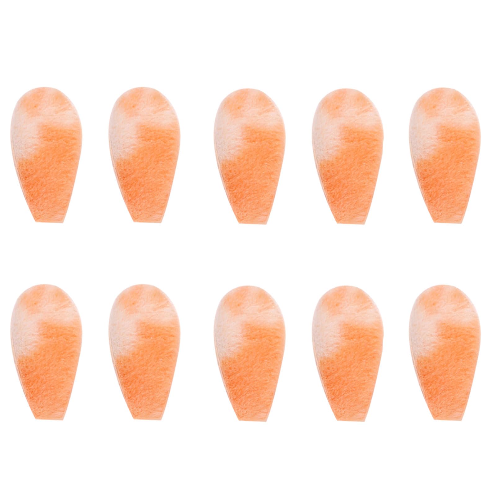 Tsophreniq 10Pcs Furry Bunnies Ears Charm Sewing Plush Ears Appliques Assorted Color for Hair Accessories Clothing Embellishments Crafting Charm for Hair Accessories