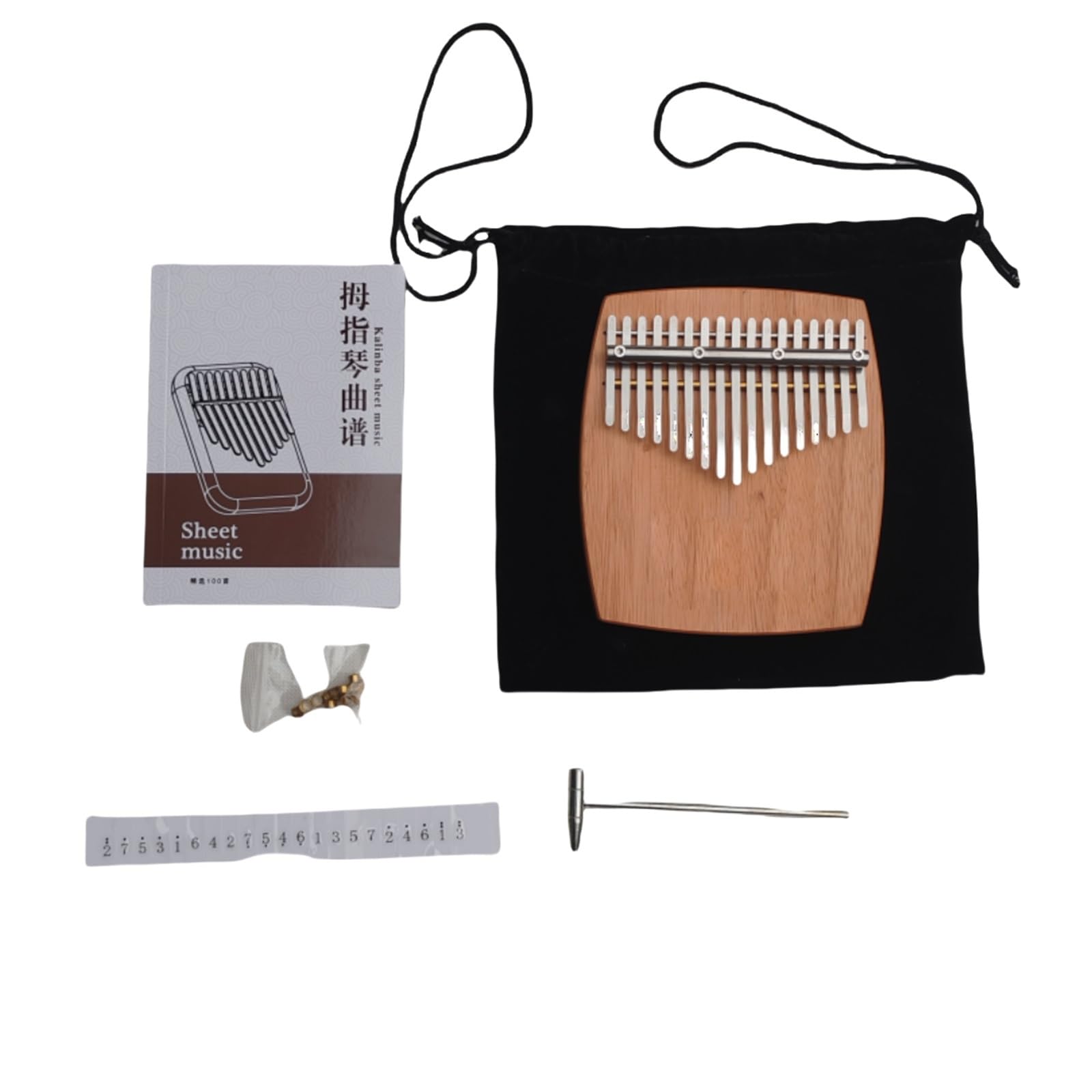 Pianino palcowe Kalimba Golden Wool Rosewood 17 Key 21 Kciuk Fortepian(21 key)
