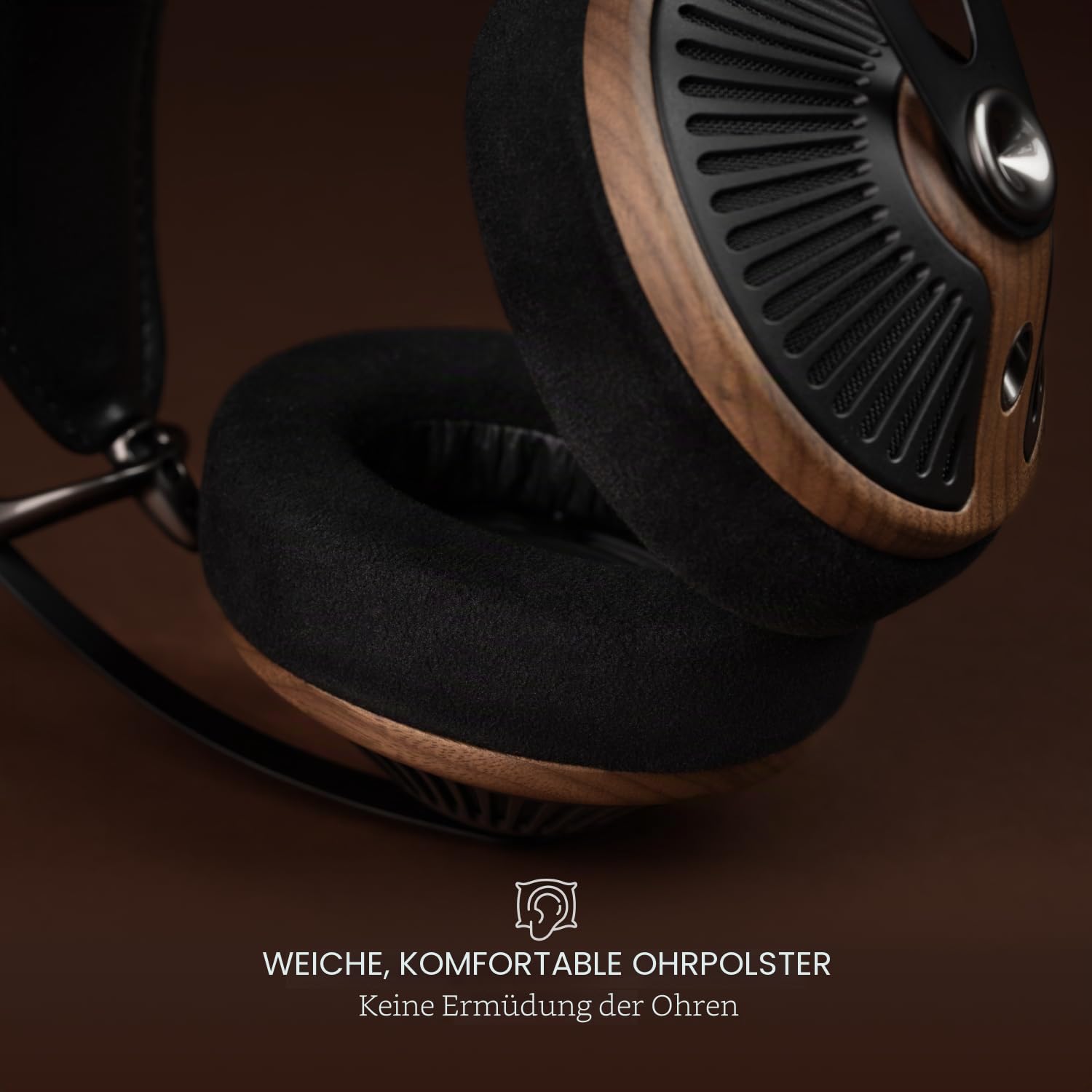 MEZE AUDIO 105 Silva Kabelgebundene Over-the-Ear-Kopfhörer, leicht, audiophil, offene Rückseite, 50 mm dynamische Treiber, niedrige Impedanz 42 Ohm, Kabel und Tragetasche im Lieferumfang enthalten
