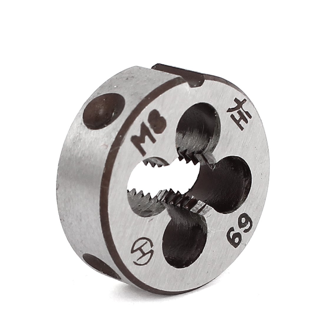 Aexit Metric M8 Dies x 1.25mm Screw Left Hand Threaded 25mm Dia Steel Round Hex Threading Dies Die Tool