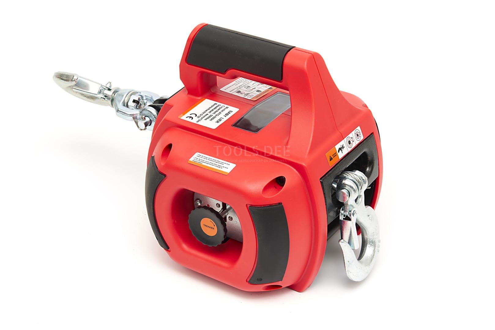 Trapano portatile HBM con argano, paranco e paranco trainato alimentato da 225 kg rosso