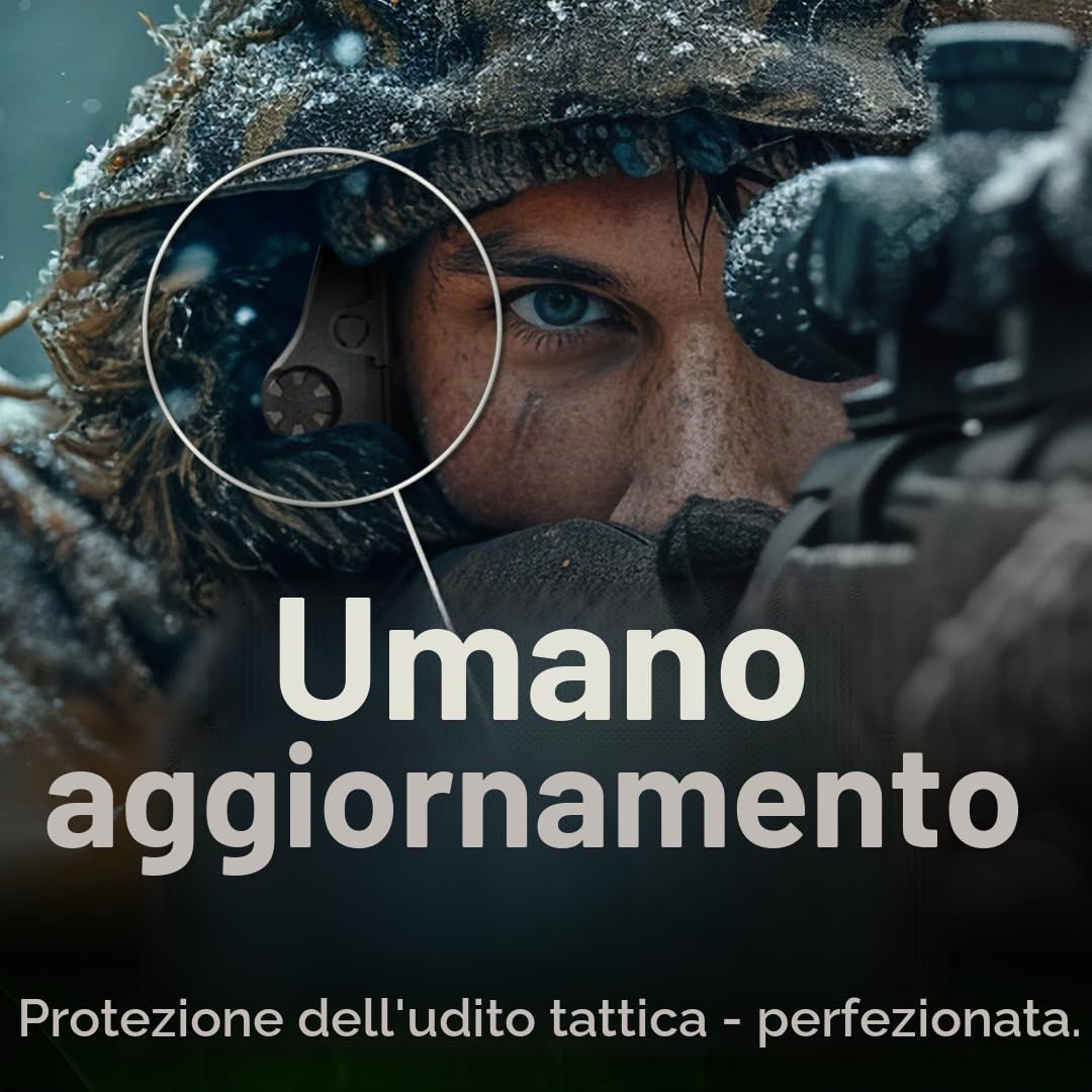 Sordin T2 Cuffie antirumore - Protezione acustica conforme alle norme militari con archetto in pelle - attiva ed elettronica