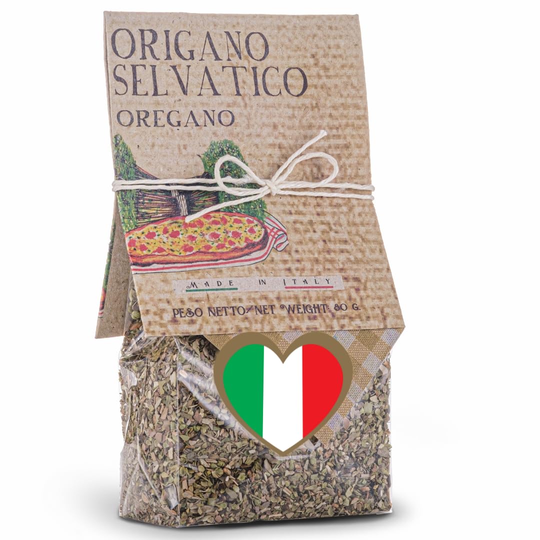 ARTIGIANI DEI SAPORI - Italian Dried Oregano leaves with Intense Aroma, Seasoning Herbs, Mediterranean Oregano, 2.8 oz