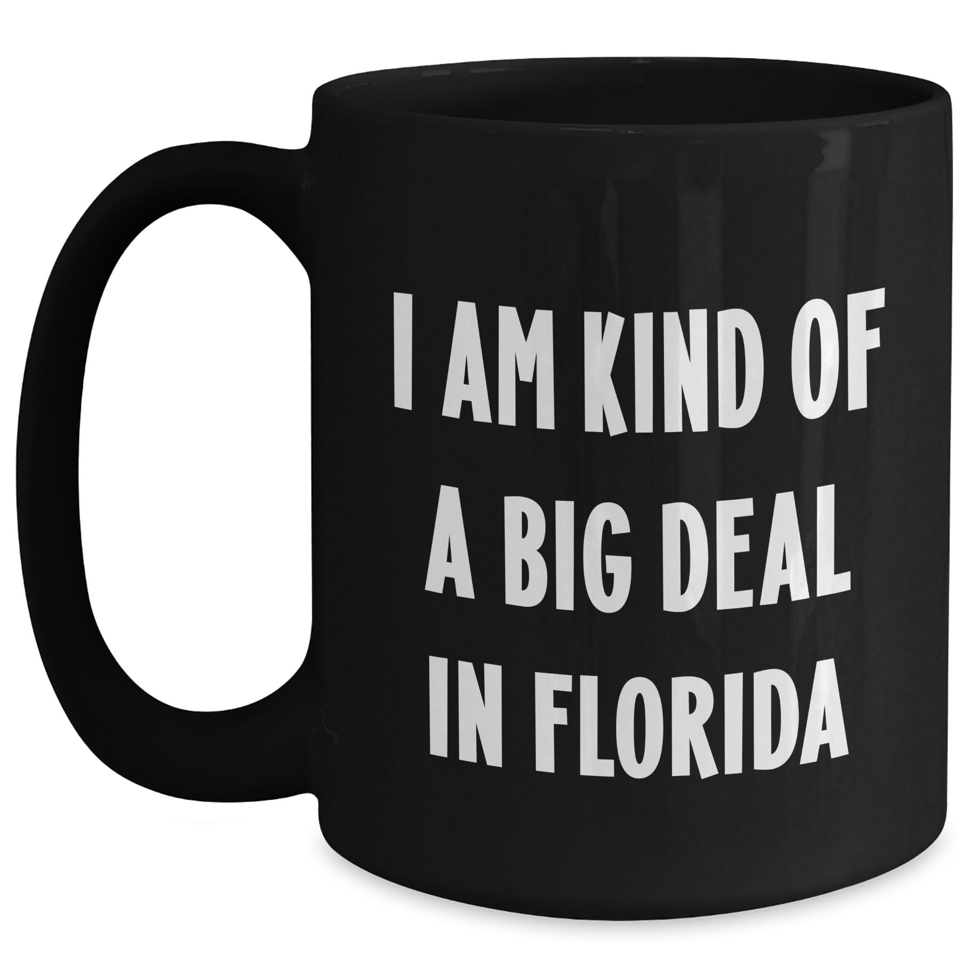Funny I Am Kind Of A Big Deal In Florida Black Coffee Mug Gifts from Floridians to Mother' — funny ceramic mug from ShopProudGifts