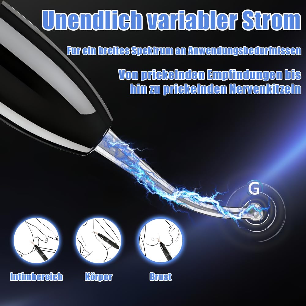New Elektro Shock Massagestab Nippel, klitoris,Anal, Penis, G-Punkt Stimulation Elektrostimulation Mit Unendlich variabler Strom BDSM Masturbation SM E-stim Erotik Sex Spielzeug Für Männer Frau Paare