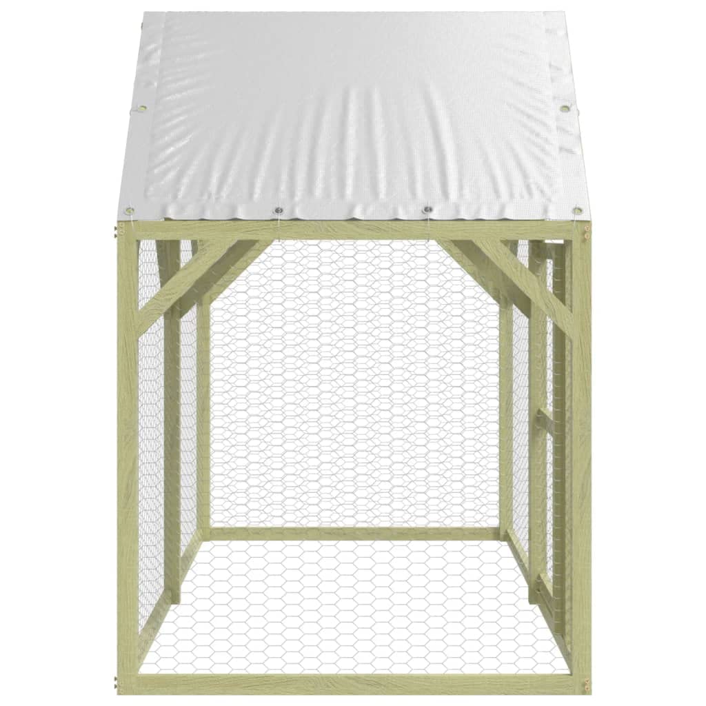Kurnik z litego drewna sosnowego 200 x 100 x 150 cm z dachem, drzwiami, wybiegiem i miejscem na karmę dla małych zwierząt, woliery dla gryzoni jako bezpieczne schronienie w ogrodzie