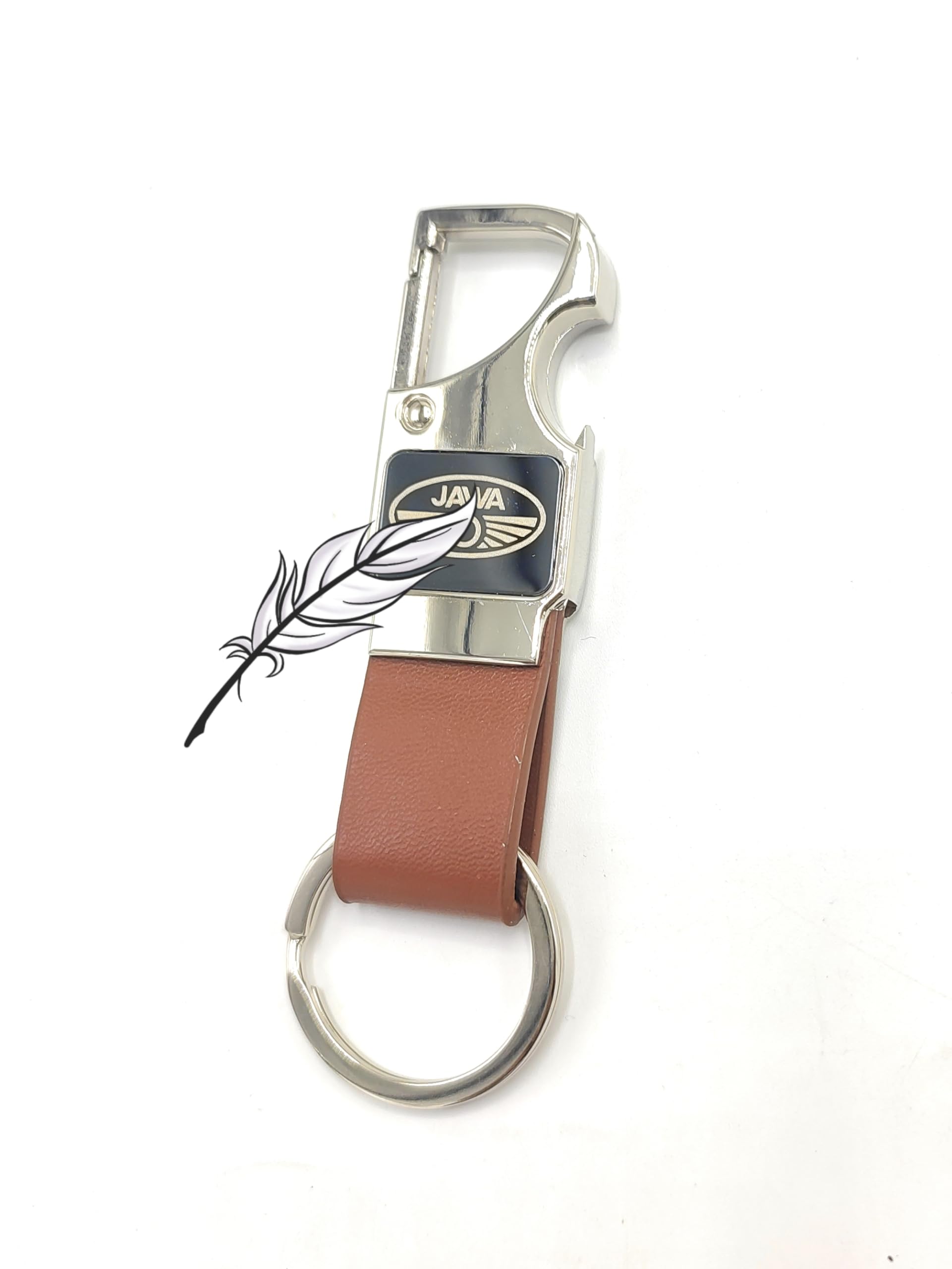Metal Leather Opner hook Brown key Chain-image-10