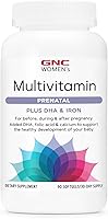 Vista 3 de GNC Fórmula multivitamínica prenatal para mujer con DHA y hierro, apoya el embarazo y el desarrollo saludable del bebé, nutrientes esenciales, ácido