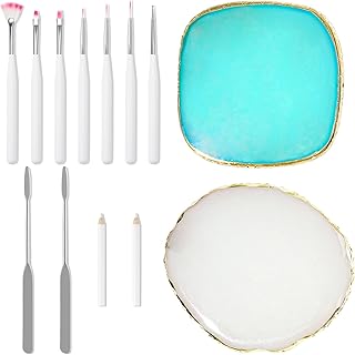 2 paletas de mezcla de arte de uñas de resina...