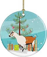 Vista 78 de Caroline's Treasures Bactrian Camel Adorno de cerámica de Navidad, decoración colgante de árbol de Navidad verde azulado para el hogar, vacaciones