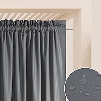 ROOM99 Tenda per esterni con nastro arricciato, 155 x 200 cm di larghezza x altezza per esterni