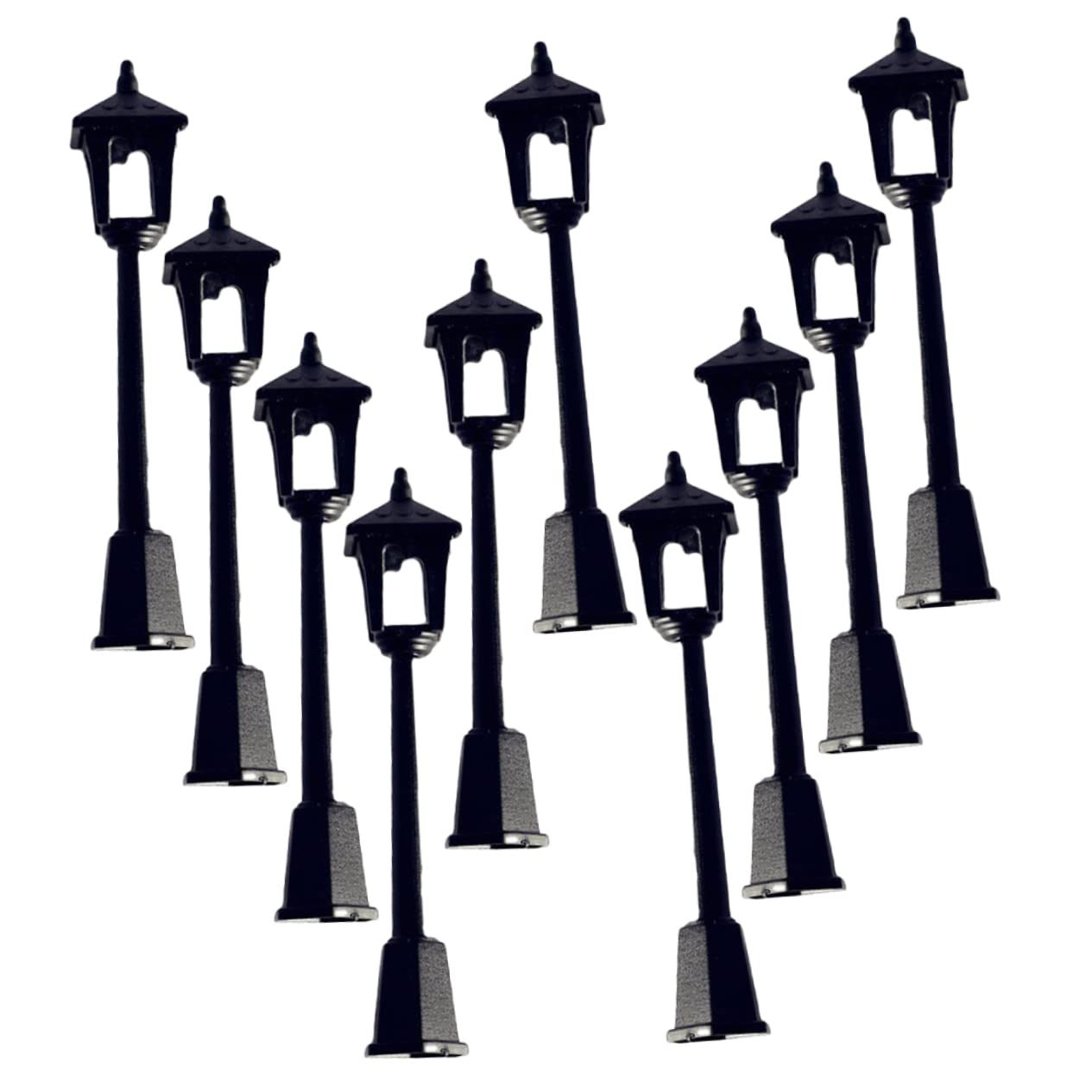 SUPVOX – Set Lampadaire Et Banc Miniature Pour Maison De Poupée – Résine Et Métal, échelle 1:12, Décoration Jardin Ou Village De Noël