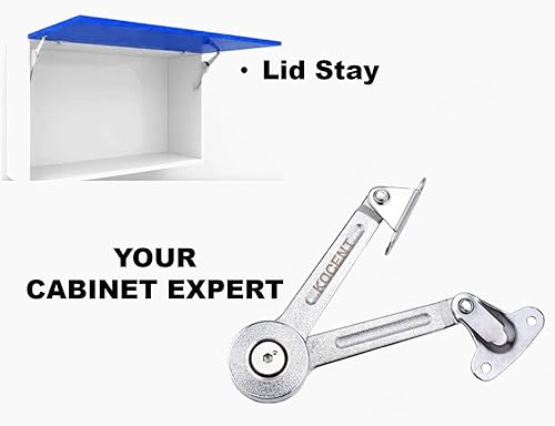 Miniatura 4 de Bisagra de soporte de tapa, bisagras de tapa de alta resistencia, bisagra de soporte de tapa plegable para gabinete, armario, armario o caja de