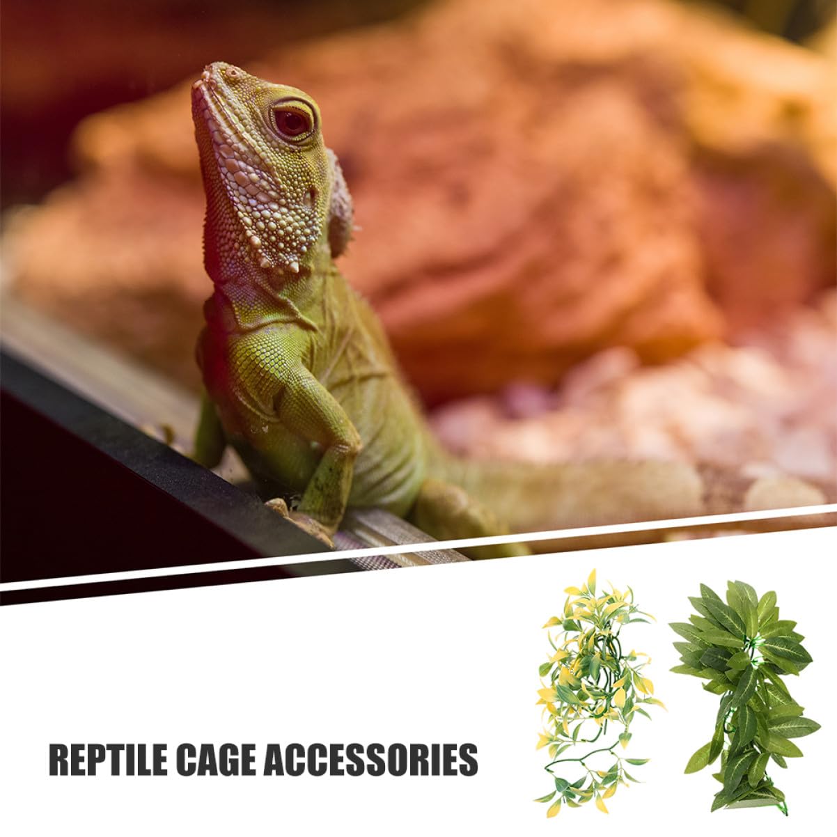 UPKOCH 6piezas Plantas para Reptiles de Plástico para Decorar Terrarios Enredaderas Artificiales Colgantes para Acuarios de Reptiles Decoración para Terrarios de Serpientes