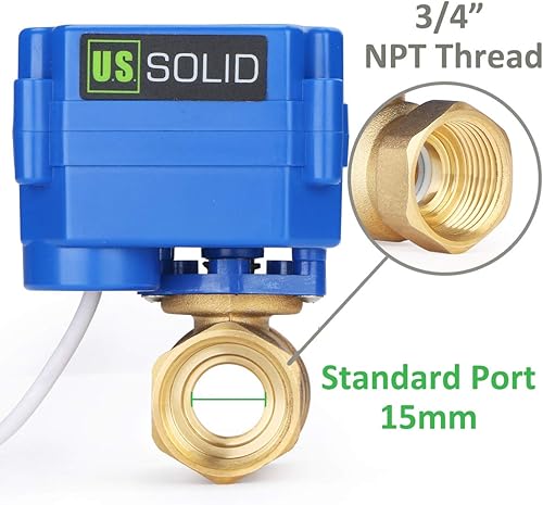 Miniatura 31 de U.S. Solid CR-02 Válvula de bola motorizada, 3 cables, Gris, 2.00watts, 12.00 volts Acero,Latón,https:/ www.Yaxa/dp/undefined