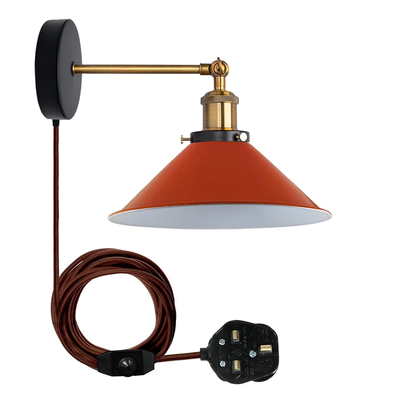 LEDSone Industrial Plug in Wall Light Fixture
