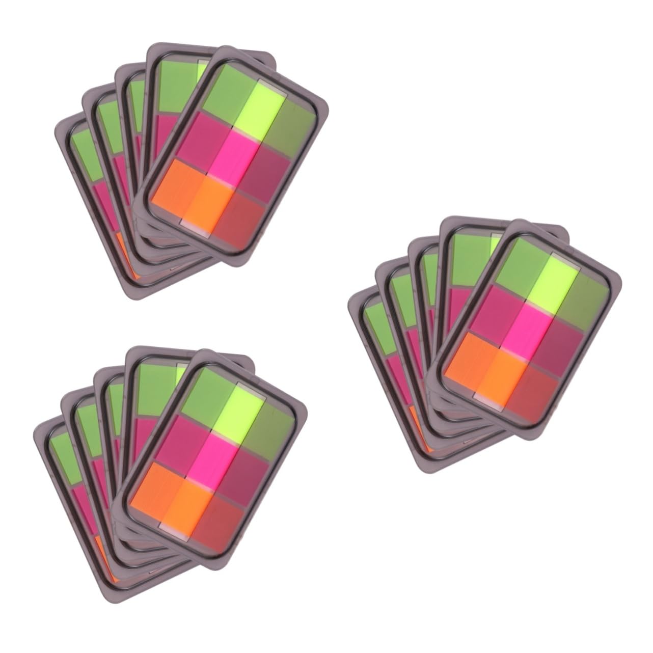 SHINEOFI 30 Paquetes notas de mascotas sticker paper pegatinas adhesivas etiquetas letrero neon marcadores de página de color pestañas adhesivas de neón en caja luces de neón Corea del Sur