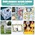 JAOJAO Mosaic Grout, Grout for Mosaic Tiles Crafts with Scraper Glitter Grouts Transparent Crystal Sanded Waterproof Easy to Apply for Handmade Grouting DIY Craft Projects (7oz)