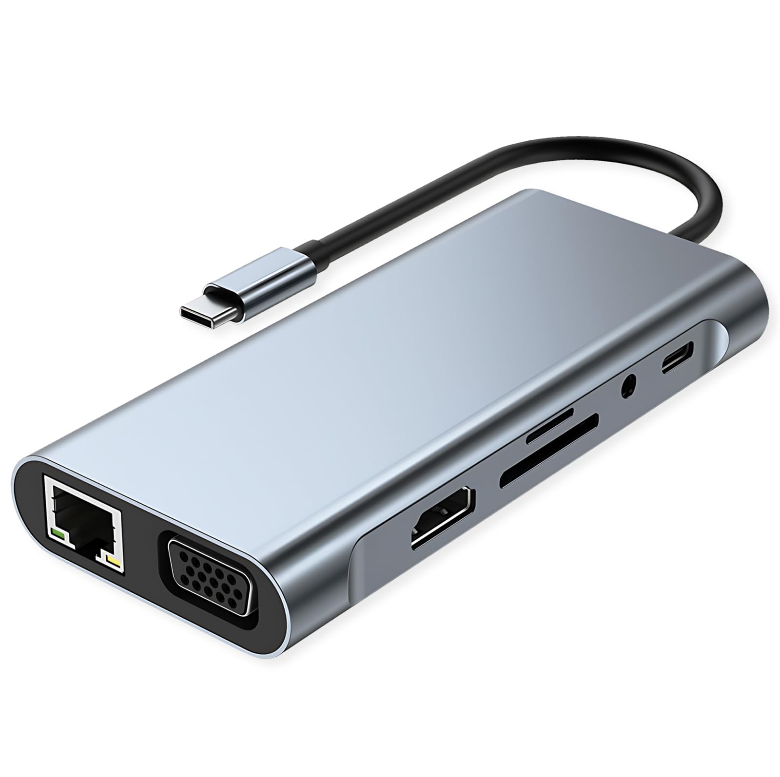VALUE Docking station USB tipo C, HDMI 4K60, 1 Gigabit Ethernet, 2 USB A + tipo C PD, 1 SD/microSD, 1 audio