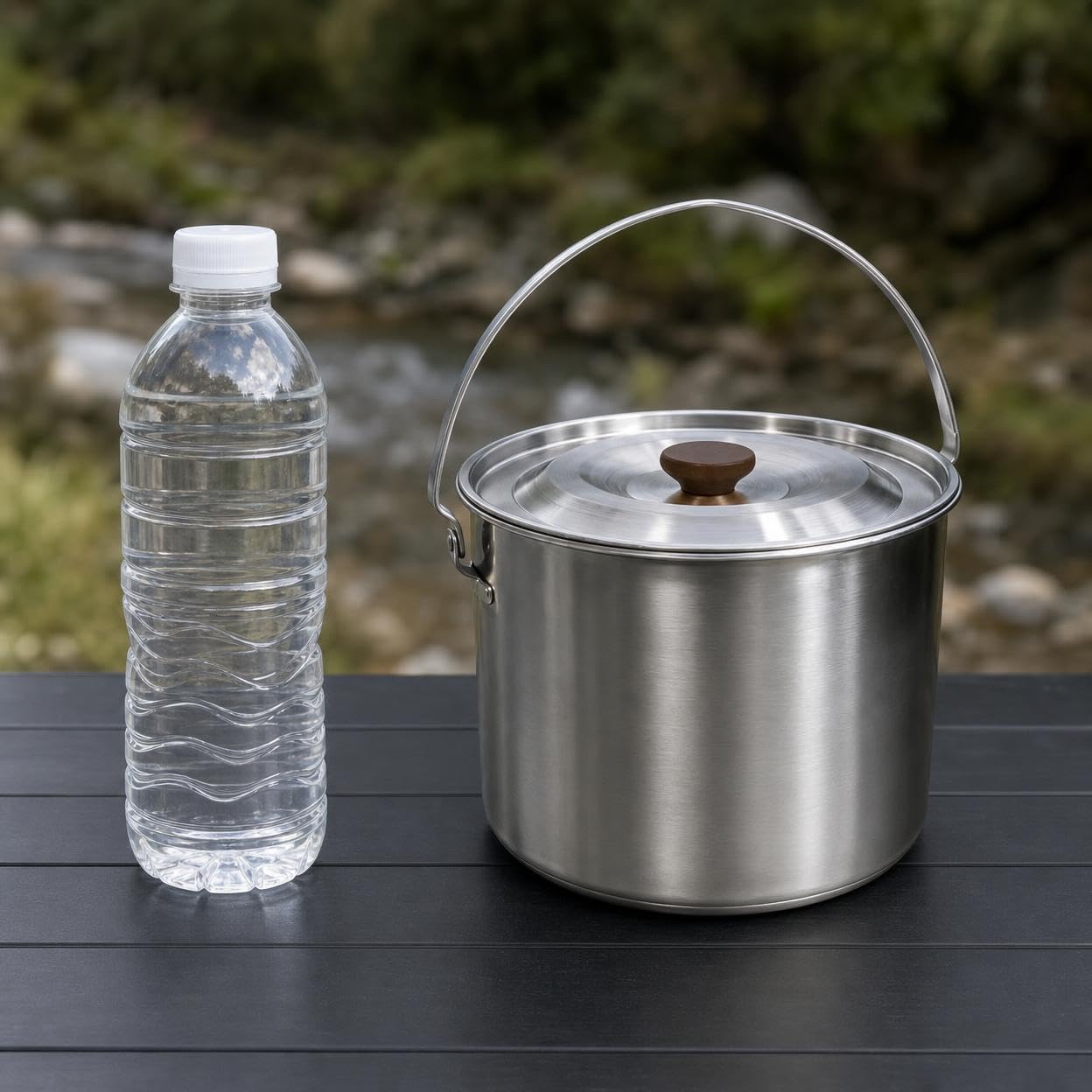 1 Juego Olla Colgante Acampar Set Sartenes Acero Inoxidable Compacto Antiadherente Apto para Montañismo Picnic Cocina al Aire Libre, style to 2