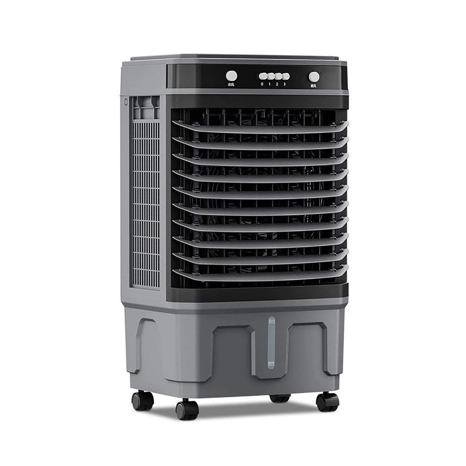 LRZPTDYU 80W Evaporative Air Cooler, 3-Speed Swamp Cooler with 120° Oscillation, Large Water Tank & Knob Control for Indoor & Outdoor Use