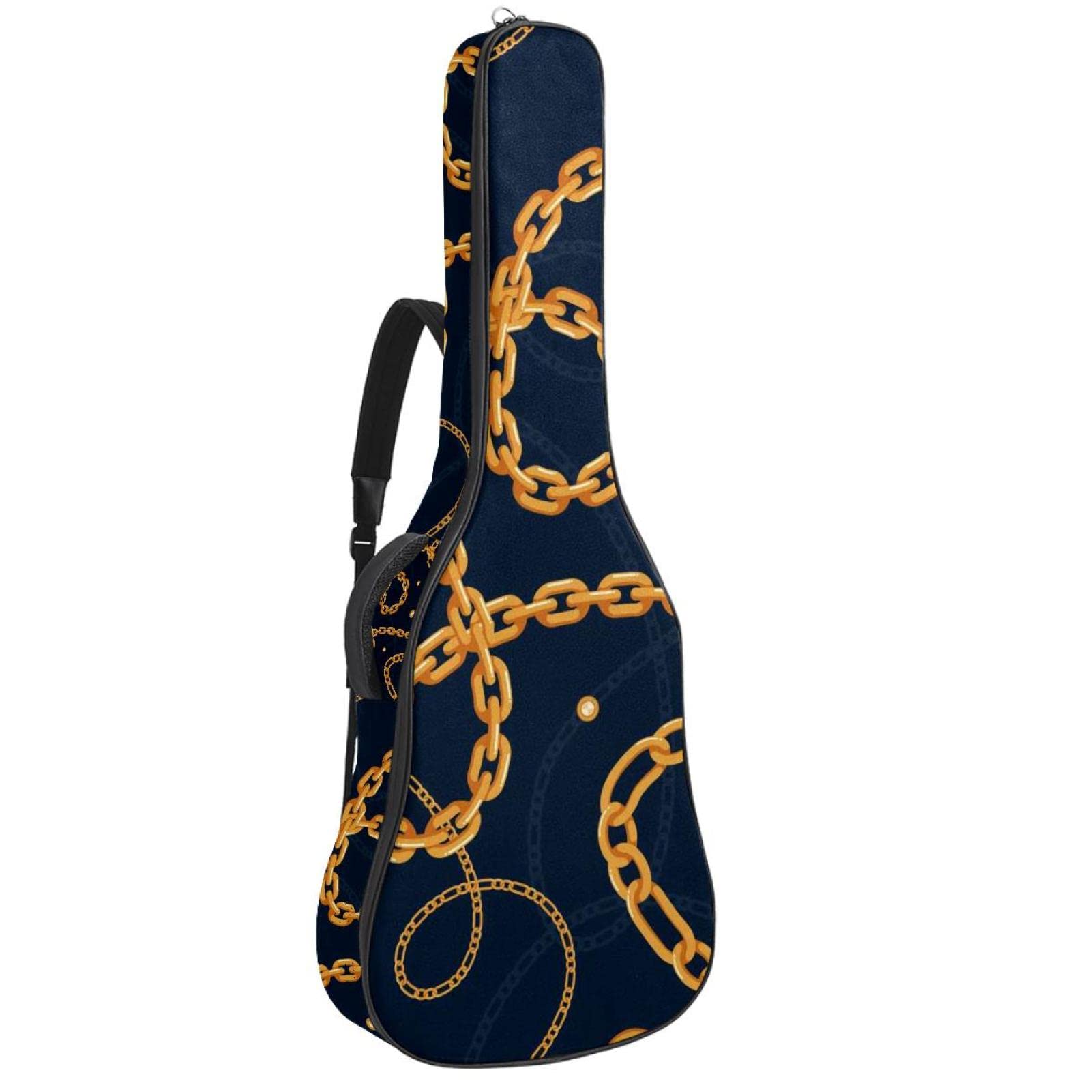Torba na gitarę akustyczną wodoodporna gitara plecak grube miękkie wyściełane łańcuchy ciemny kolor klasyczna gitara obudowa, kolor1, 42.9x16.9x4.7 in, Organizer do torby