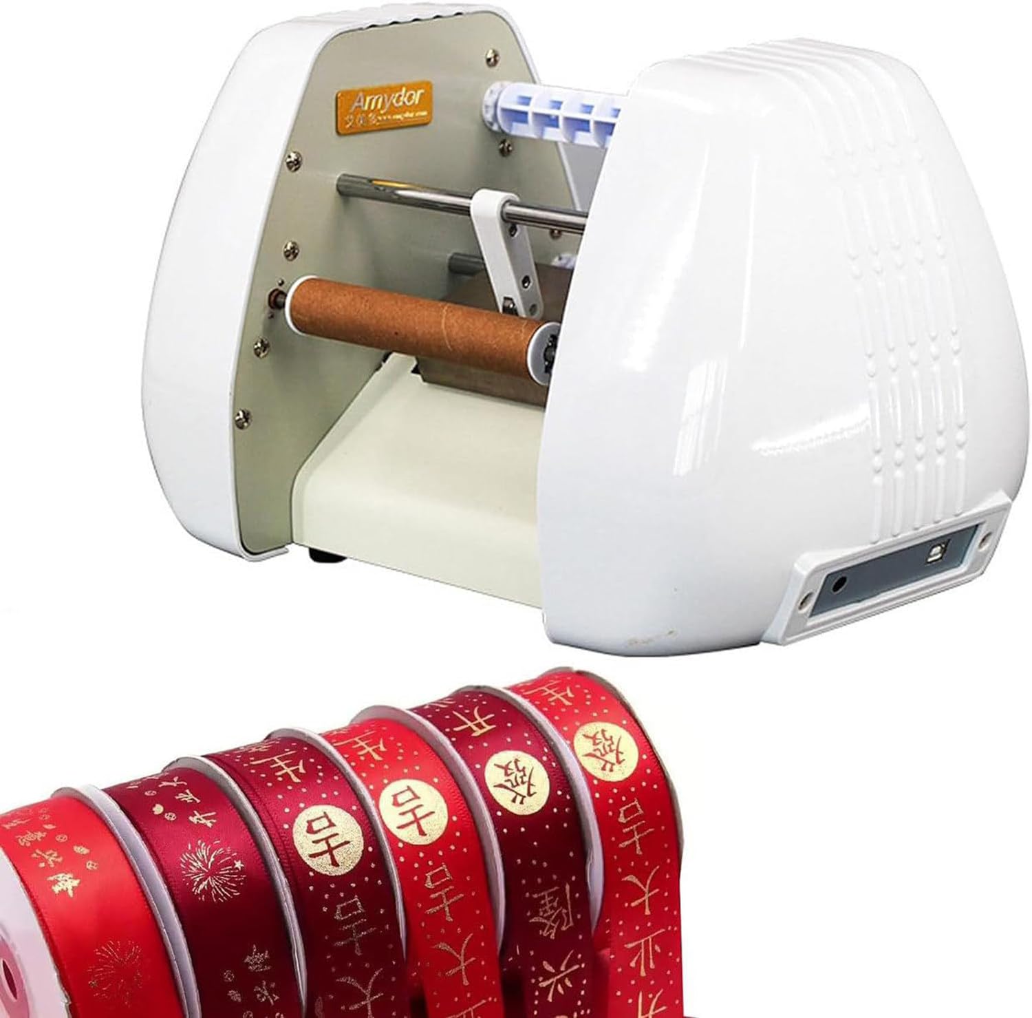 Macchina da stampa per nastro di raso, velocità 100 m/h, macchina per stampa a caldo digitale a nastro per stampante termica, stampante a trasferimento termico per nastri regalo, stelle filanti