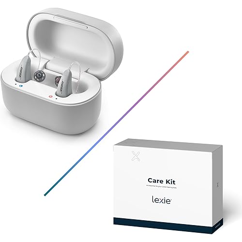 Lexie B2 OTC Hearing Aids Powered by Bose with Cleaning Care Kit Bundle - Rechargeable Bluetooth, App Control & iOS Call Streaming, Self-Fit, All-Day Comfort, Noise Reduction for Mild to Moderate Loss